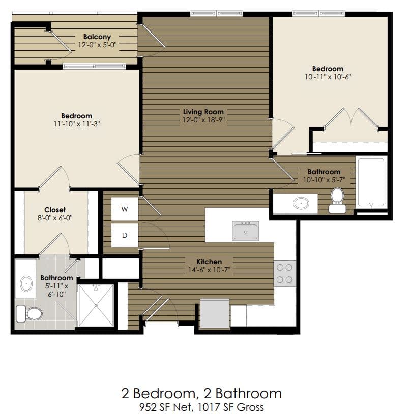 2 Bedroom - Twain