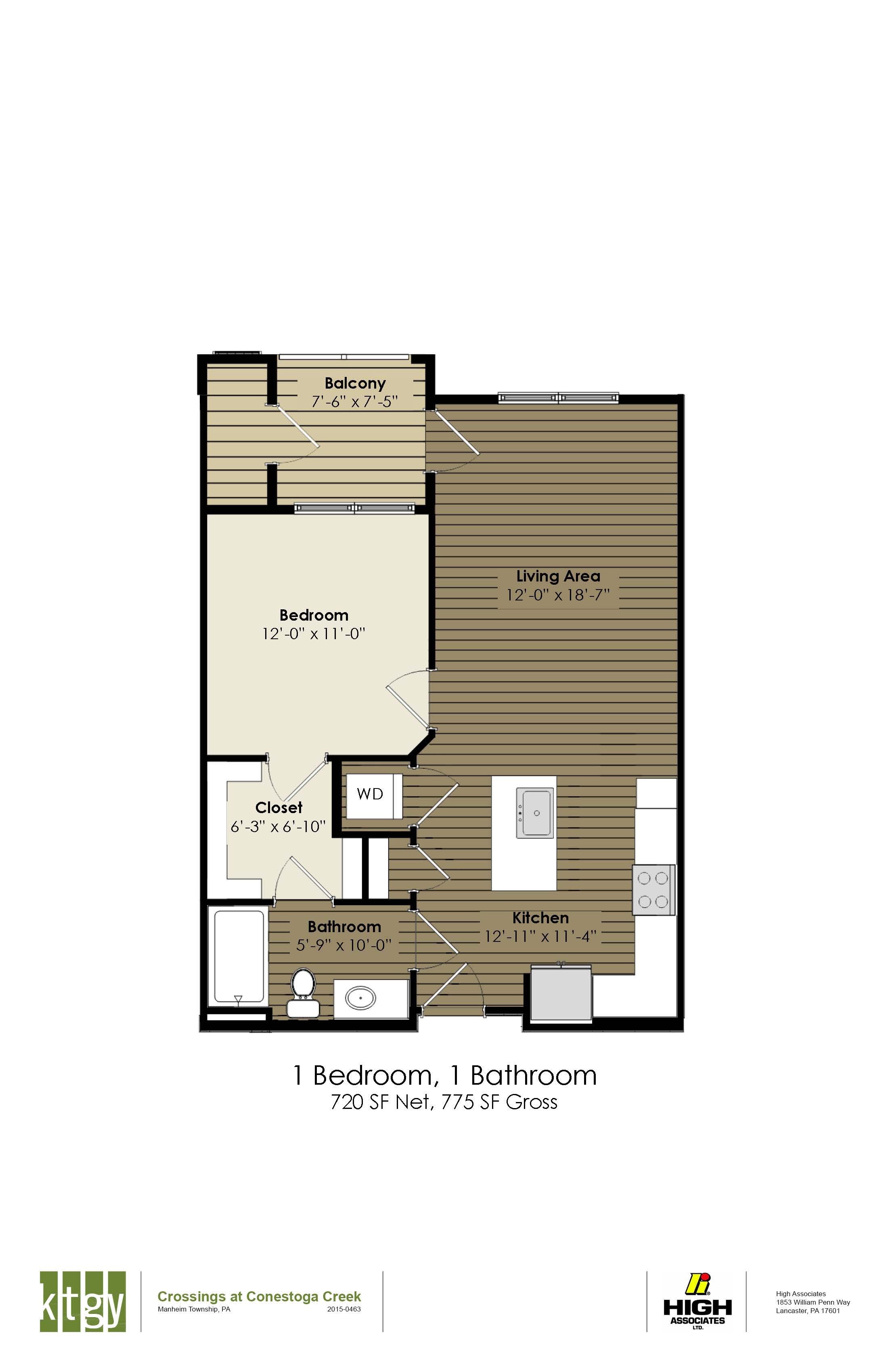 1 Bedroom  - Armstrong
